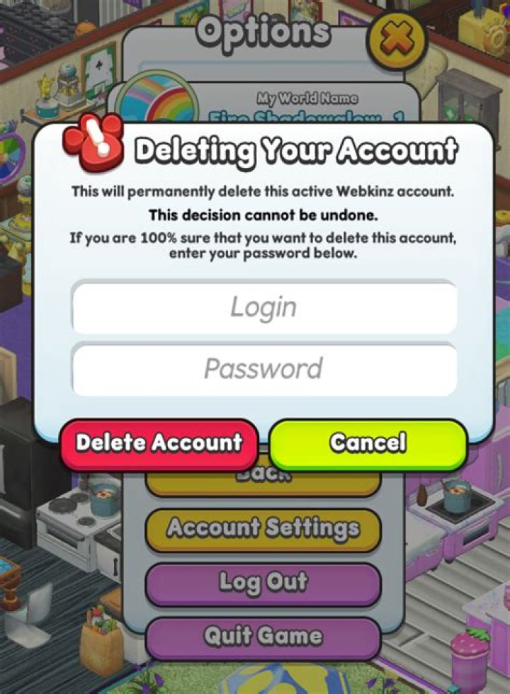 Is there a way to delete your Webkinz account?