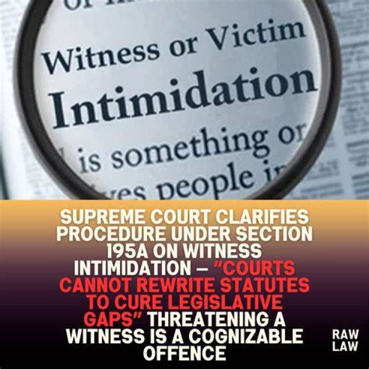 Is witness intimidation a criminal offence?