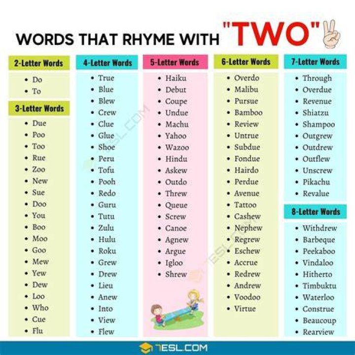 What are 2 rhyming words?