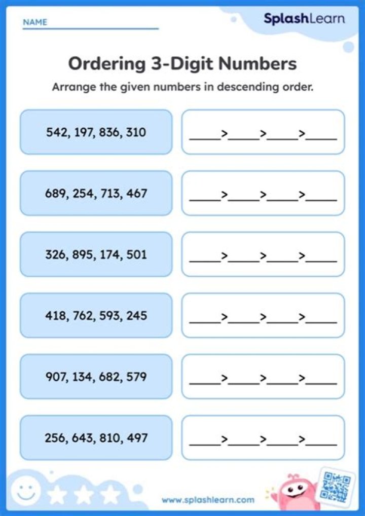 What are all the 3 digit numbers?