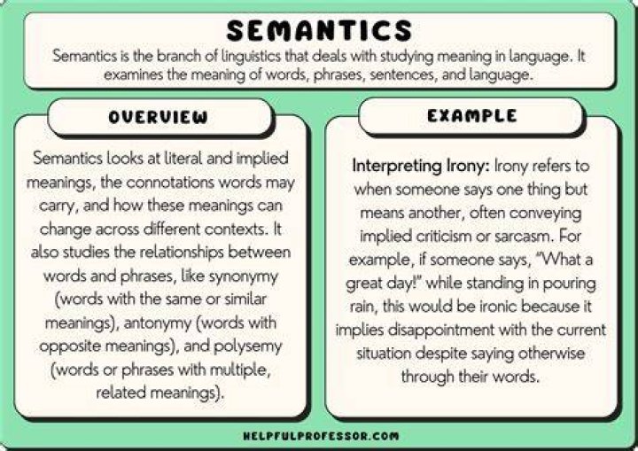 What are examples of semantics?