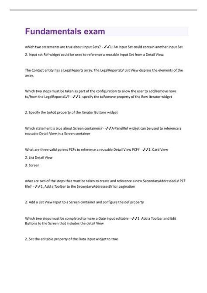 What are fundamentals questions?