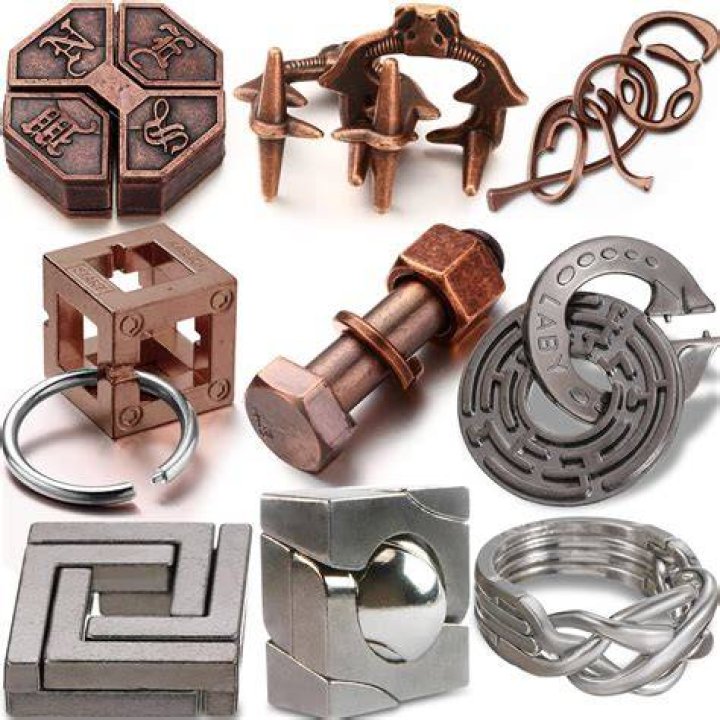 What are metal puzzles called?