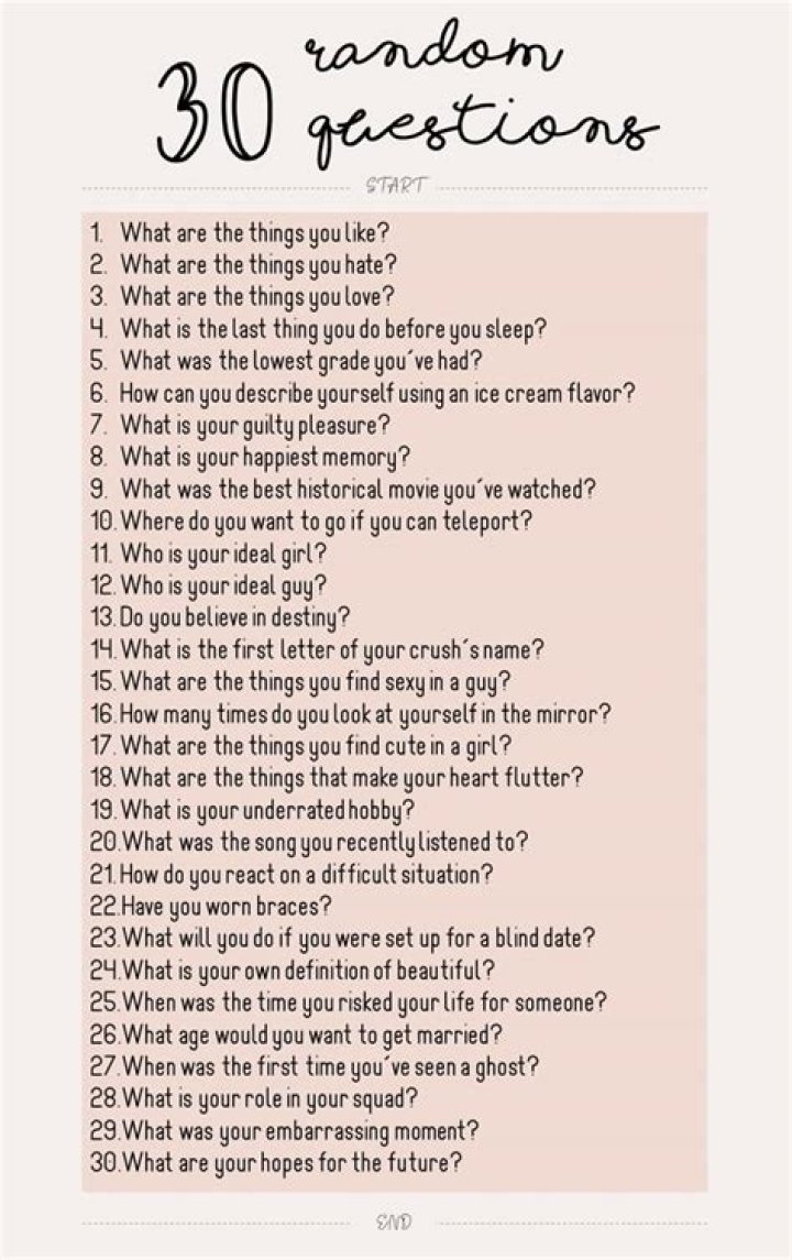 What are some random questions?
