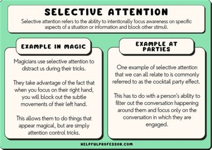 What are some real life examples of selective attention?