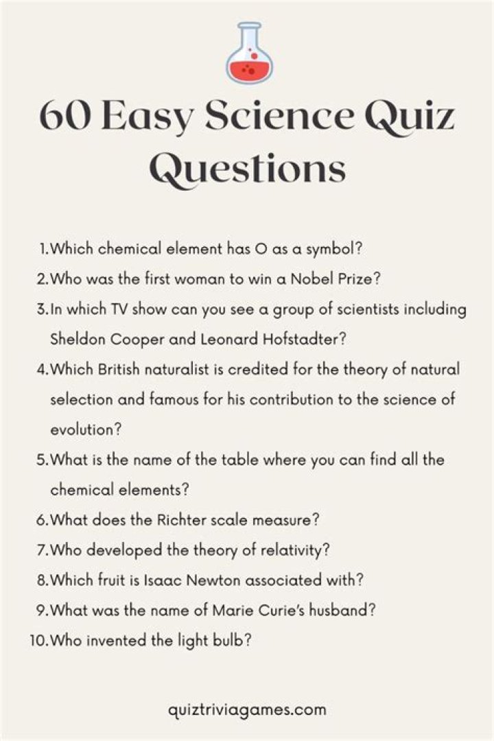 What are some simple science questions?
