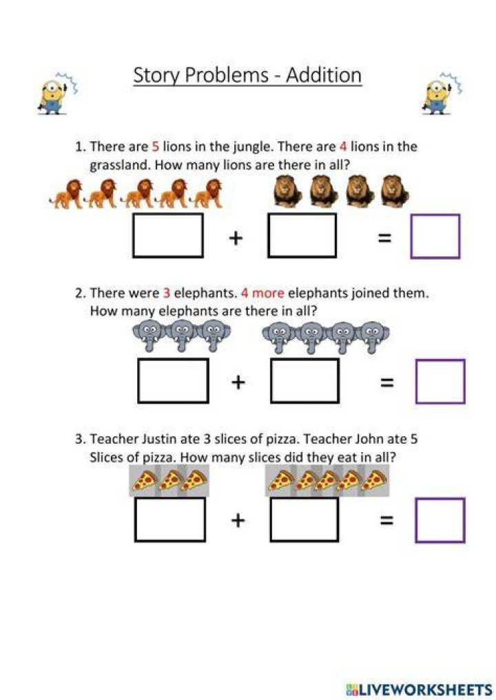 What are story problems in math called?