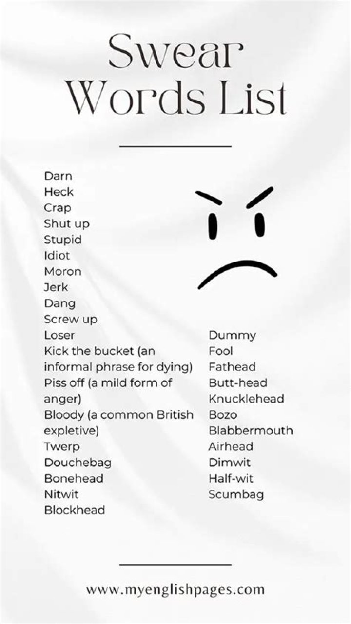 What are swear words in English?