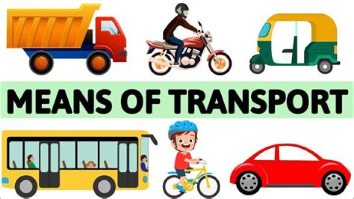 What are the 5 means of transportation?