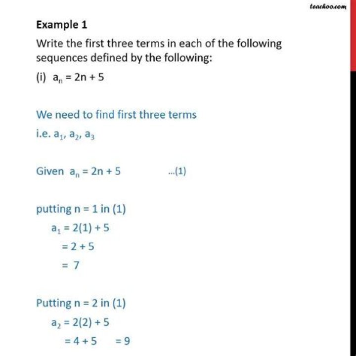 What are the first 3 terms of the sequence defined by an 3n?