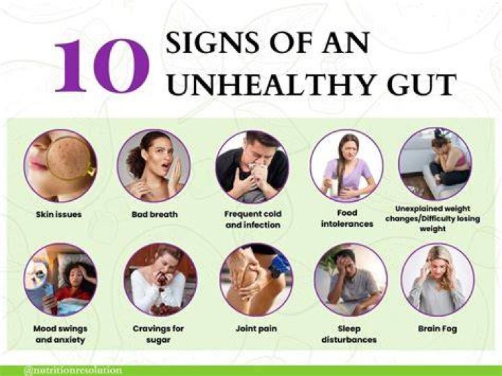 What are the symptoms of an unhealthy gut?