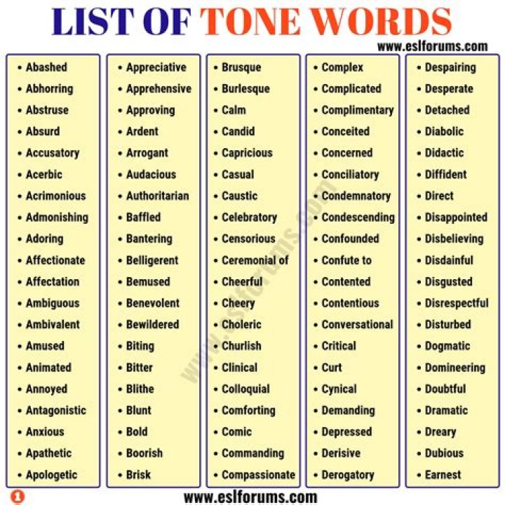 What are tonal words?