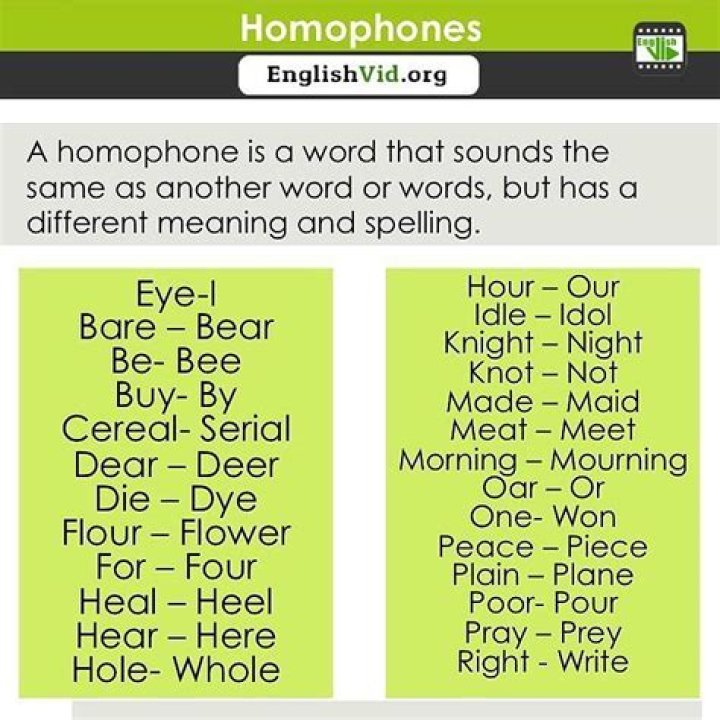 What are words with same pronunciation called?