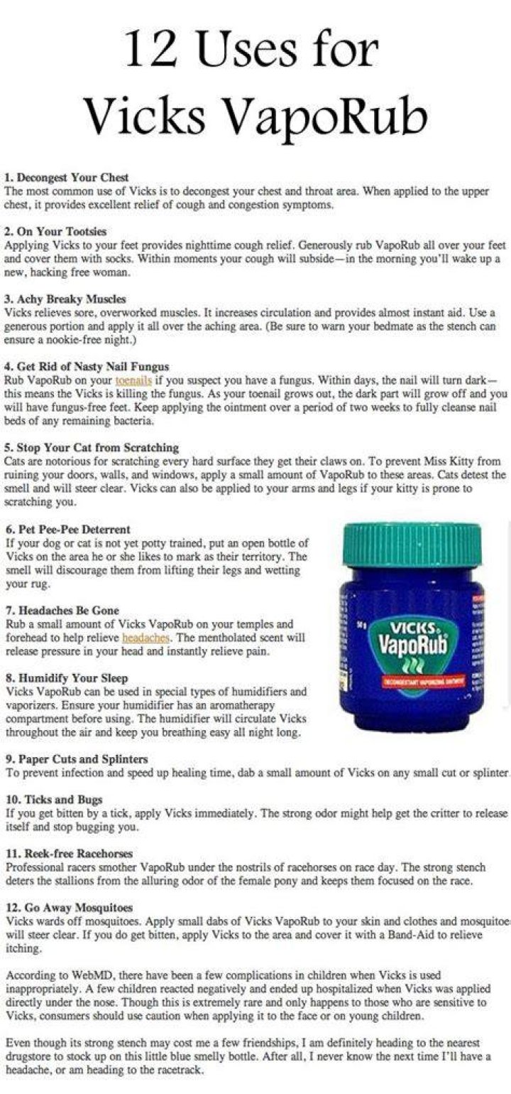What can Vicks help with?