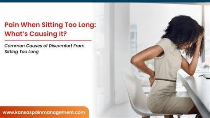 What causes difficulty in sitting down?