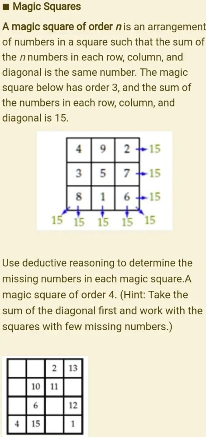 What do you call a magic square of order n?