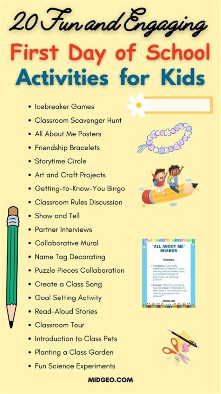 What do you do on the first day of school?
