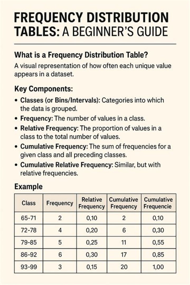 What does a frequency table count?