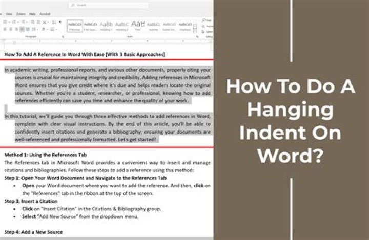 What does a hanging indent look like?