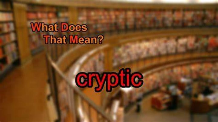 What does cryptic question mean?