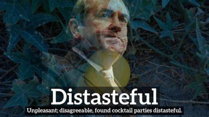 What does distasteful mean?