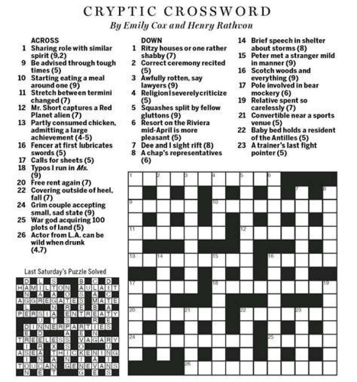 What does for example mean in cryptic crosswords?
