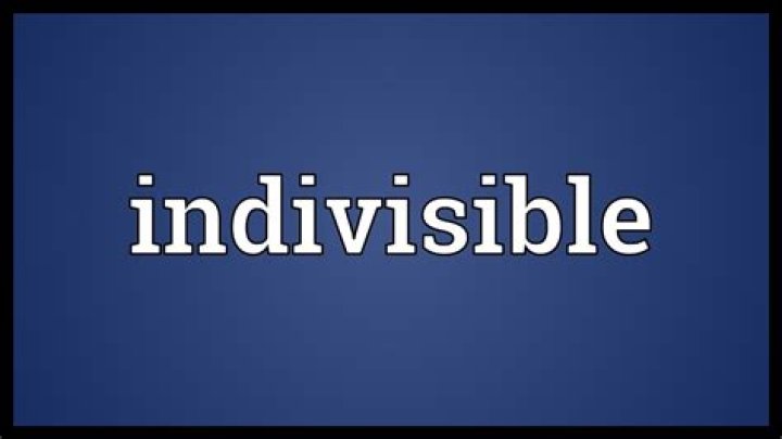 What does indivisible mean in a sentence?