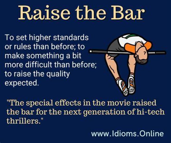 What does raised the bar mean?