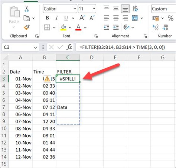 What does #spill mean in Excel?