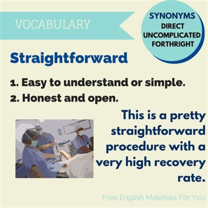 What does straightforward mean?