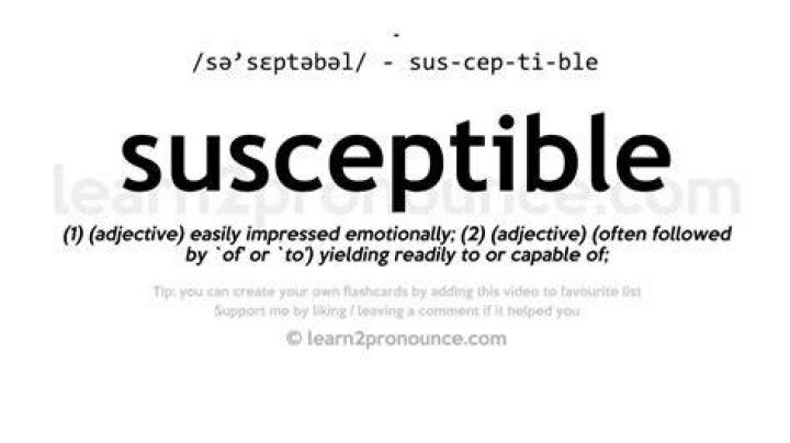 What does susceptible mean?