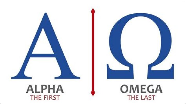 What does the alpha and omega represent?