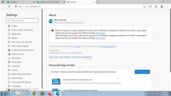 What does unsupported browser alert mean?