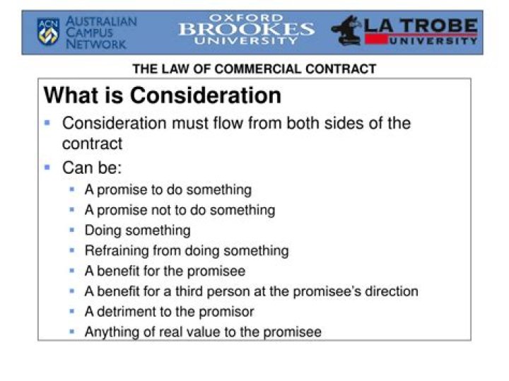 What does without consideration mean?