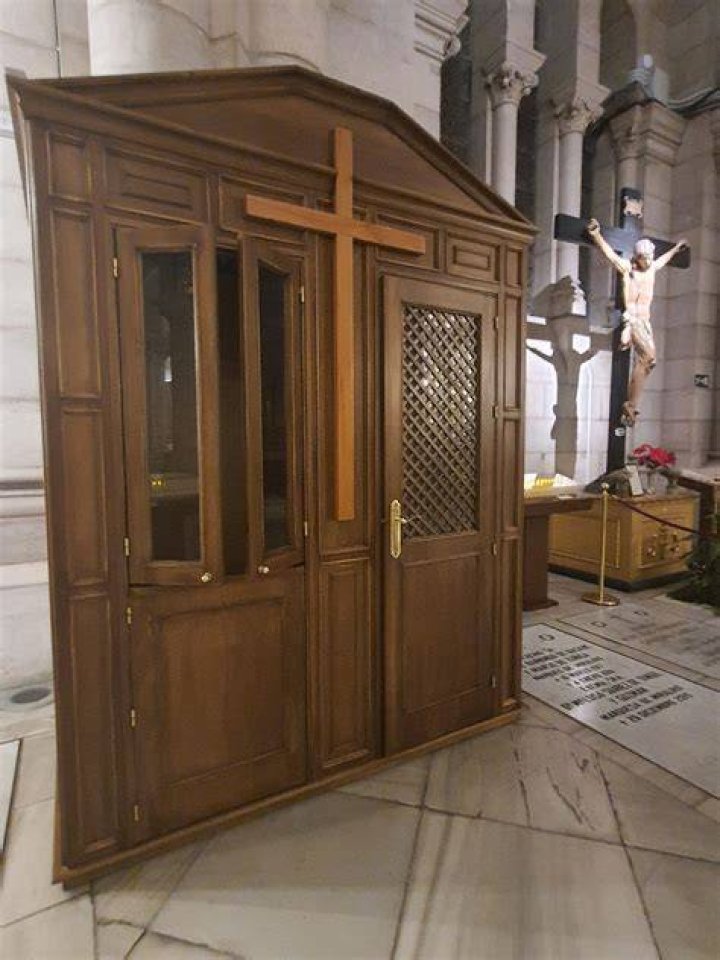 What happens in a confession box?