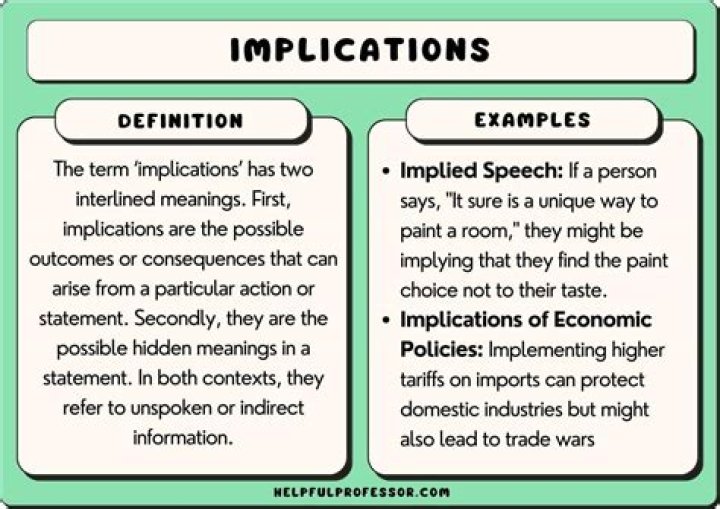 What is a key implication?
