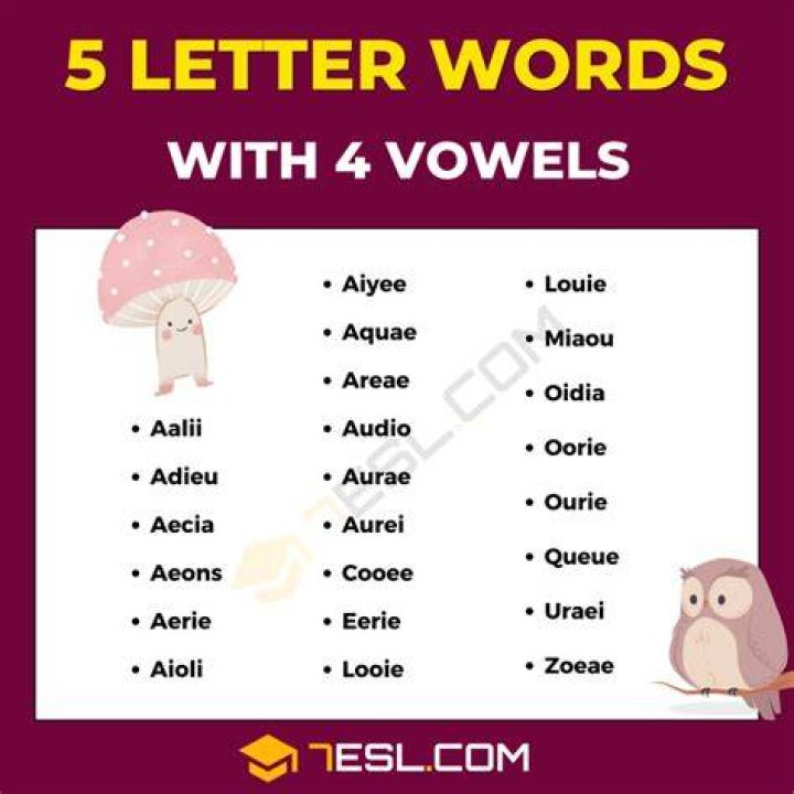 What is a word with 4 vowels?