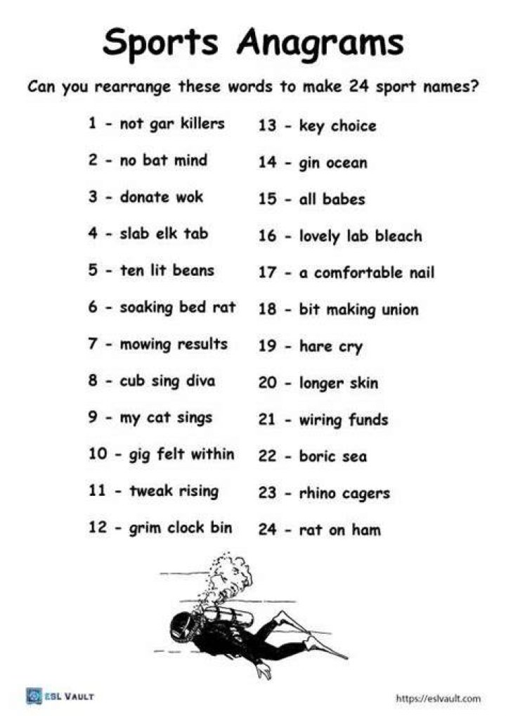 What is an anagram puzzle?