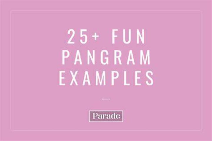 What is an example of a pangram?