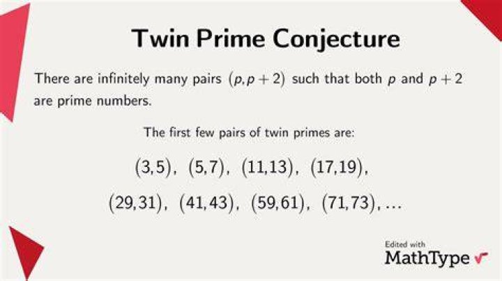 What is an example of a twin prime conjecture?