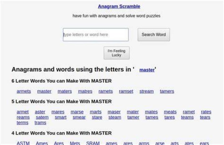 What is anagram scramble?