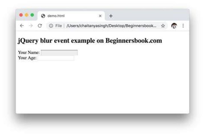 What is blur event in jQuery?