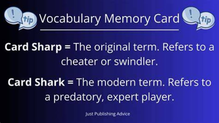What is correct card sharp or card shark?