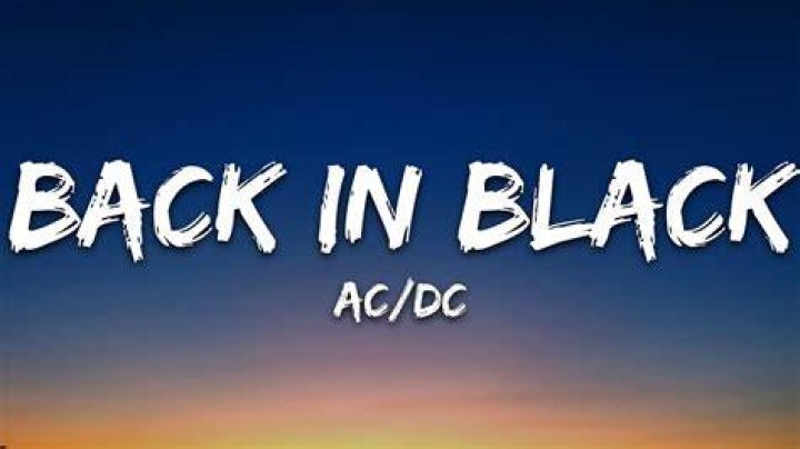 What is meaning of Back in Black?