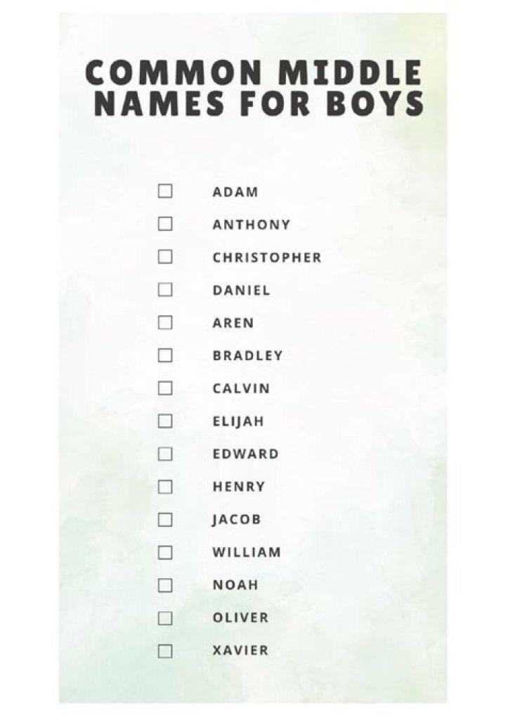 What is middle name with example?