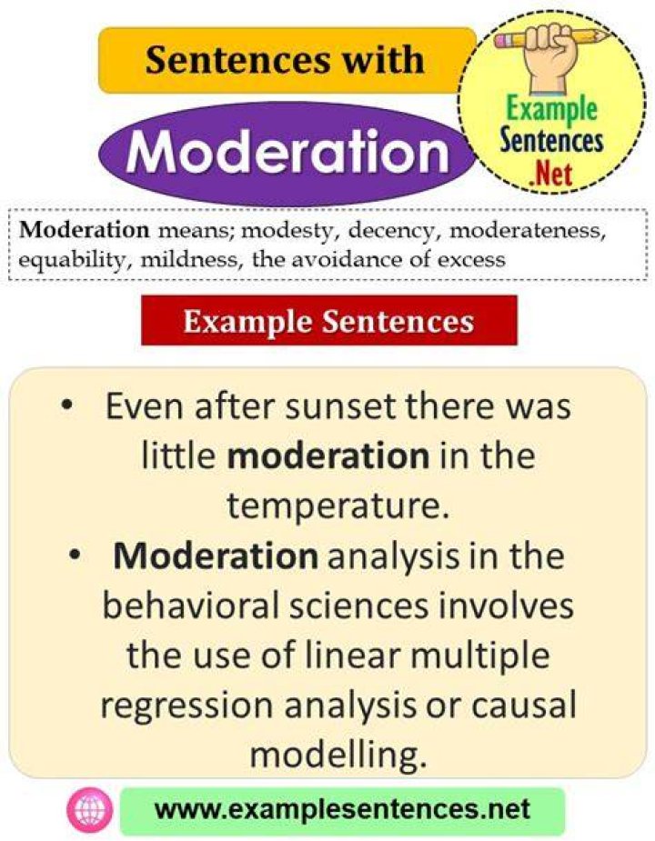 What is moderation simple words?