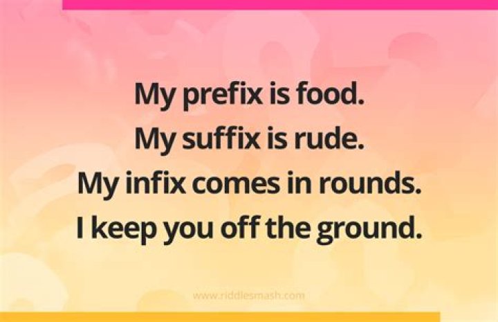 What is My prefix food and my suffix rude?