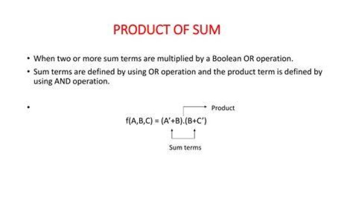 What is product of a sum?