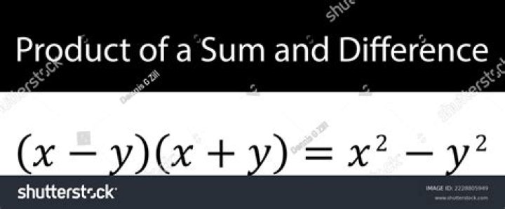 What is product of sum and difference?