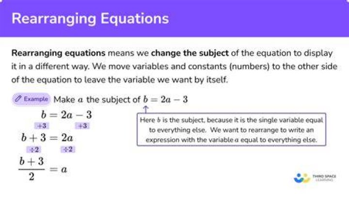 What is rearranging formula?